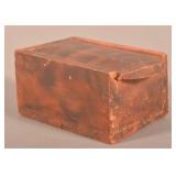 Small Smoke-Decorated Softwood Candle Box.