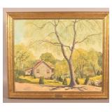 Harry M. Book 1937 Oil on Canvas Painting.