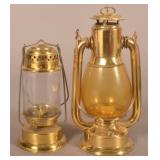 Two Antique Brass Lanterns.