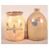 Sipe and Sons Stoneware 1-Gallon Jug and Jar.