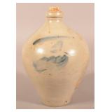 N. White, Utica, NY 1-Gal. Stoneware Bulbous Jug.