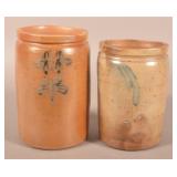 Two PA/MD Stoneware Storage Jars.
