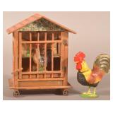 German Chicken Coop & Rooster Candy Container.