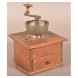 PA 19th C. Walnut Coffee Grinder.