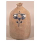 Unsigned 19th C. 2-Gallon Stoneware Jug.