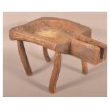 Primitive French 18th C. Cheese Press Trough.