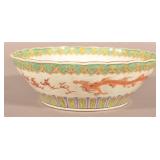 Antique Chinese Porcelain Dragon-Decorated Bowl.