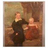 19th Century Oil on Canvas Portrait Painting.