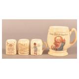 Four Various Antique/Vintage German Mugs.