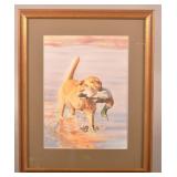 Randy Rowe Watercolor Dog Painting.