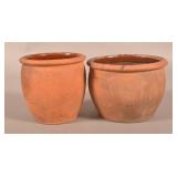 Two Signed Christian Link, PA Redware Crocks.