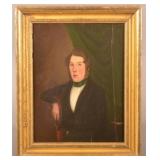 American Oil On Board Portrait of Gentleman.