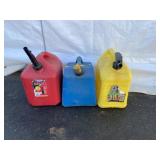 (3) Plastic Cans - Gas, Kerosene & Diesel