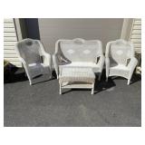 4 Pc. Plastic Wicker Patio Set