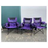 (3) Kijaro Bag Chairs