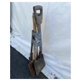 Selection of Shovels, pick and Sledge Hammer