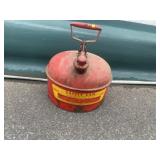 Vtg. Metal Safety Gas Can