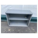 Industrial Gray Metal Bookshelf