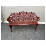 Antique Cast Iron Powder Coated Bench