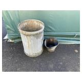 Heavy Duty Galvanized Trash Can & Coal Bucket