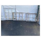 (4) Vtg. Wooden Window Sashes