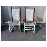 (2) Wooden Vtg. Rocking Chairs