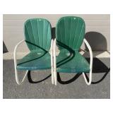 (2) Vtg. Metal Rocking Chairs