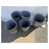 9 Galvanized Conical Form Planters