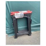 (3) Plastic Folding Sawhorses