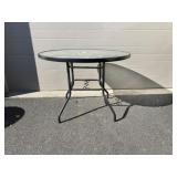 Circular Glass Top Patio Table