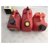 (3) 1 Gal. Plastic Gas Cans