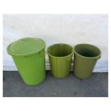 (2) Light Duty Trash Cans