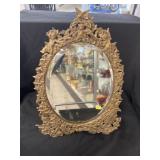 Brass Framed Mirror