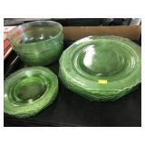 Green Depression Glassware