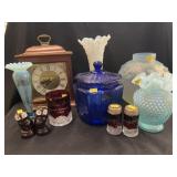 Seth Thomas Mantel Clock with Souvenir & Art Glass