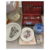 Flatware, Collector Plates, Punch Bowl