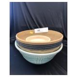 Stoneware and Pottery Mixing Bowls