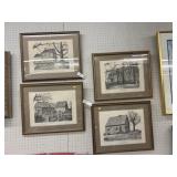 (4) T. Mackley Block Prints