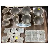 Cast Metal Molds with Pot Form Ashtrays