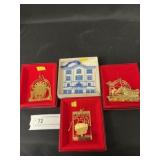 (4) Lancaster County (PA) Christmas Ornaments