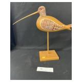 Unsigned Carved Wood Shorebird
