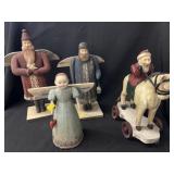 (4) Composition Primitive Style Figurines