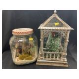 Composition Cased Christmas Tree with Canister