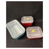 (3) Vintage Pyrex Refrigerator Dishes
