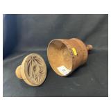 (2) Primitive Wood Butter Prints