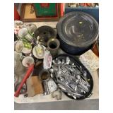 Flatware, Enamelware Mugs, Stockpot