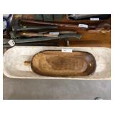 (2) Machine Carved Trenches