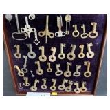 Brass Padlock and Clock Keys