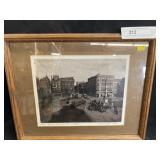 Framed Photograph of Penn Square, Lancaster (PA)