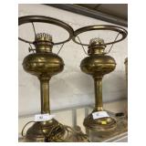 (2) Brass Plated Table Lights